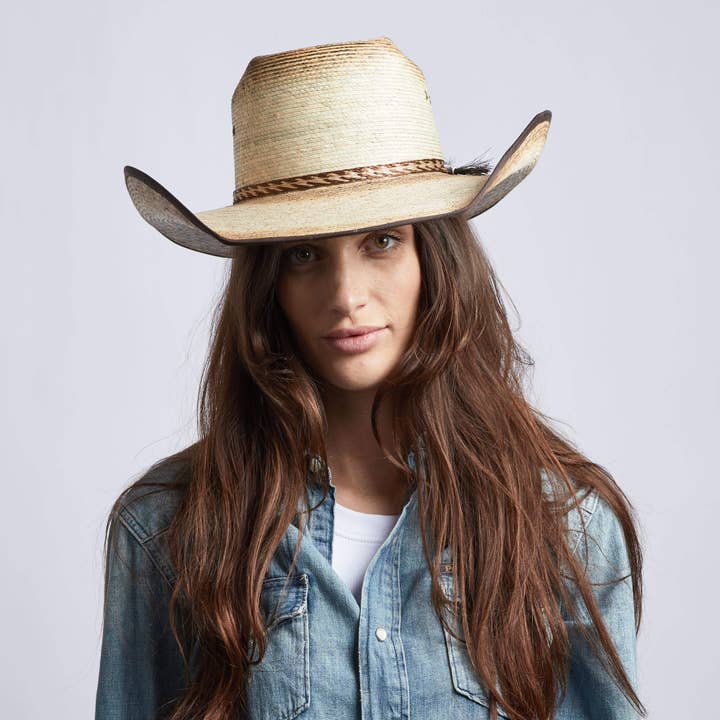 TAN Mexican Palm Cowboy Hat - Laredo for wholesale on Faire