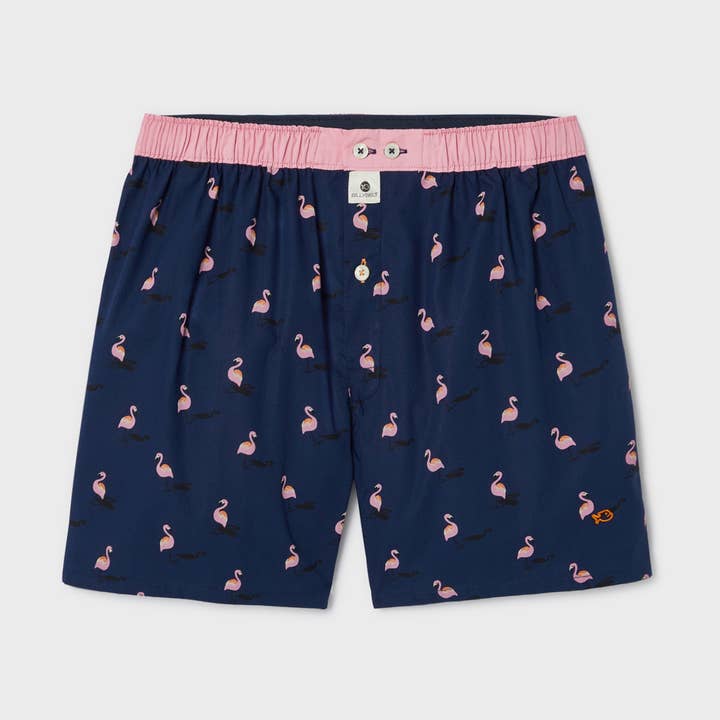 100% Organic Cotton Boxer Shorts - Flamingo for wholesale by BILLYBELT