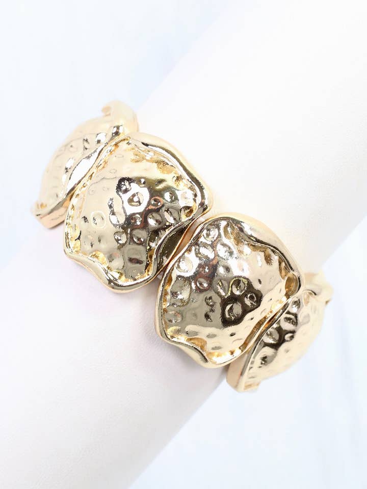 Charlie Stretch Bracelet Gold for wholesale by Caroline Hill