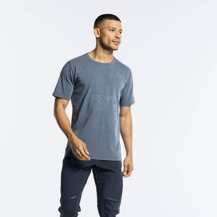 Pickleball met korte mouwen - Vintage Blue voor wholesale door AVI