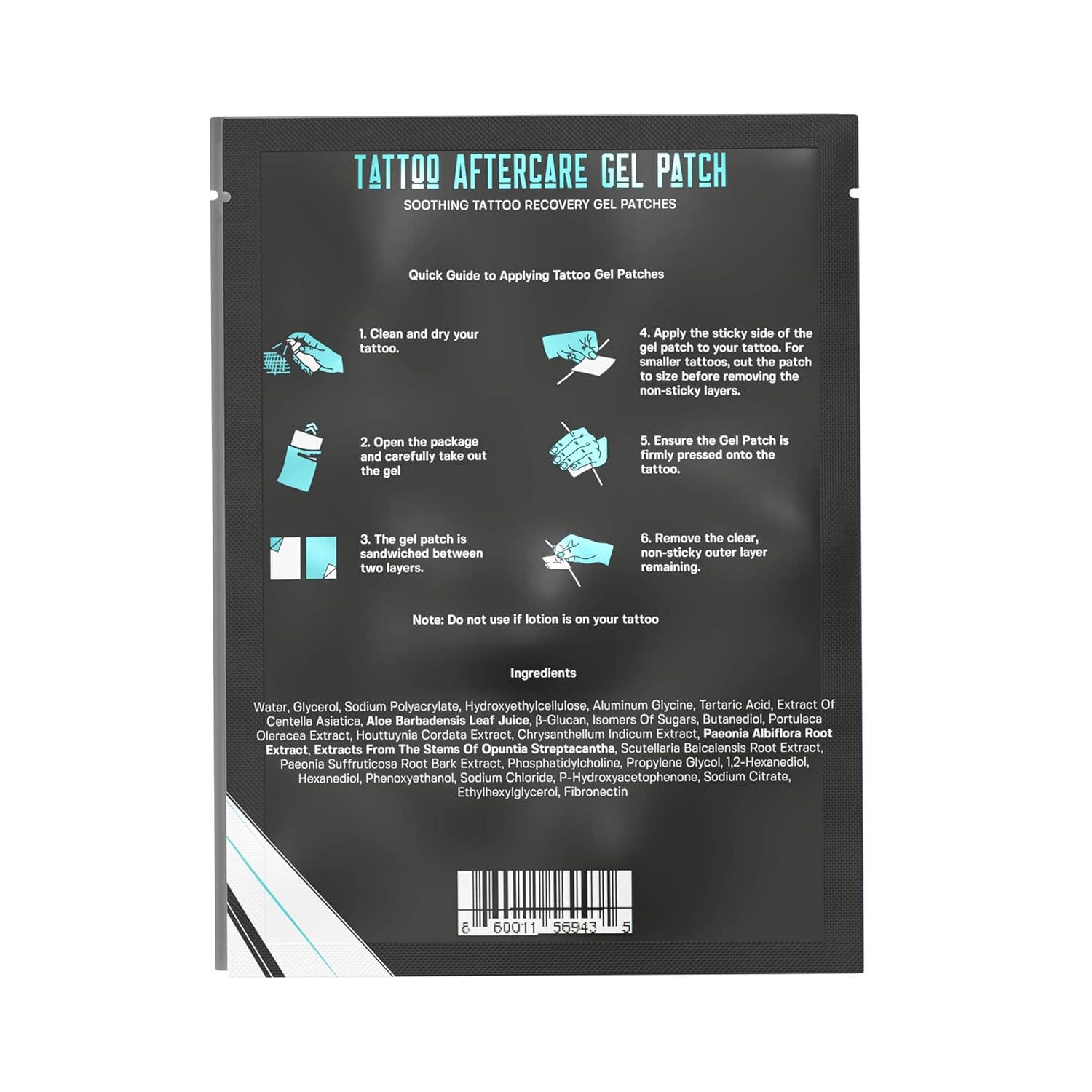 Base Laboratories – Großhandel Tattoo-Salbe/-Pflege – Tattoo-Nachsorge-Gelpflaster für Heilung & Feuchtigkeit - 7 Stück7