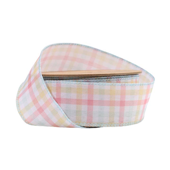 1 1/2" Wired Ribbon | White/Multi Stripe | 10 Yard Roll
for wholesale by LA Ribbons Wholesale