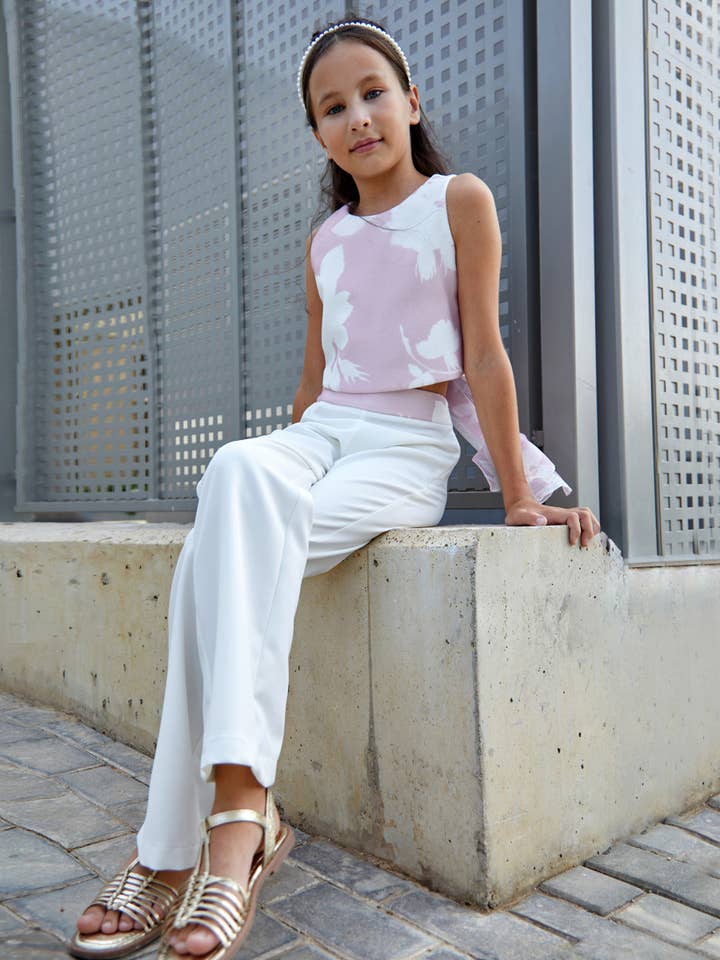 Conjunto Laço Rosa por atacado de Amaya