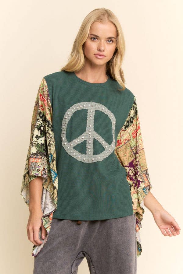 Davi & Dani - Wholesale Knit Top - Women's - BOHO PATCHWORK KNIT TOP3