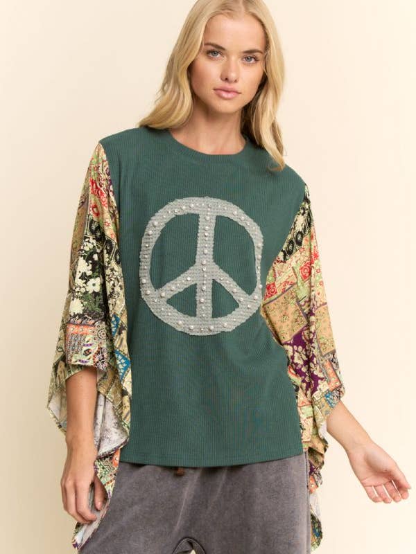 Davi & Dani - Wholesale Knit Top - Women's - BOHO PATCHWORK KNIT TOP3