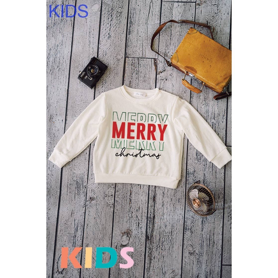 Phil Love - Wholesale Sweatshirt - Kids - Kids Christmas merry merry print Soft Sweatshirt8