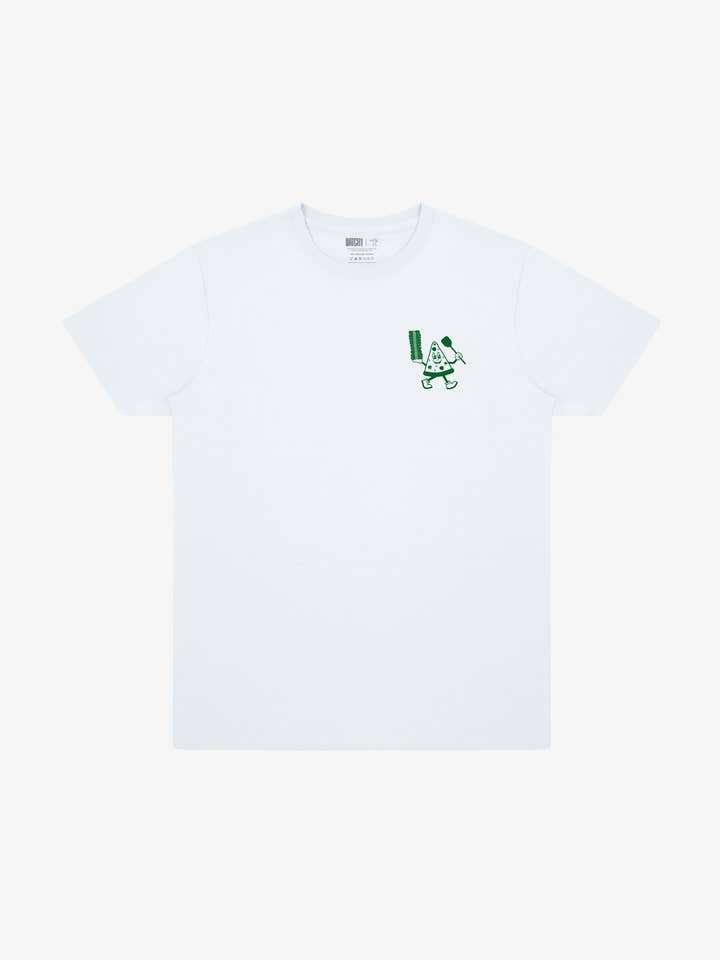 T-shirt Menu Pizza en Blanc pour la vente par batch1