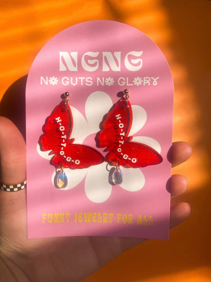 Hot To Go Butterflies for wholesale by No Guts No Glory Jewelry + Co