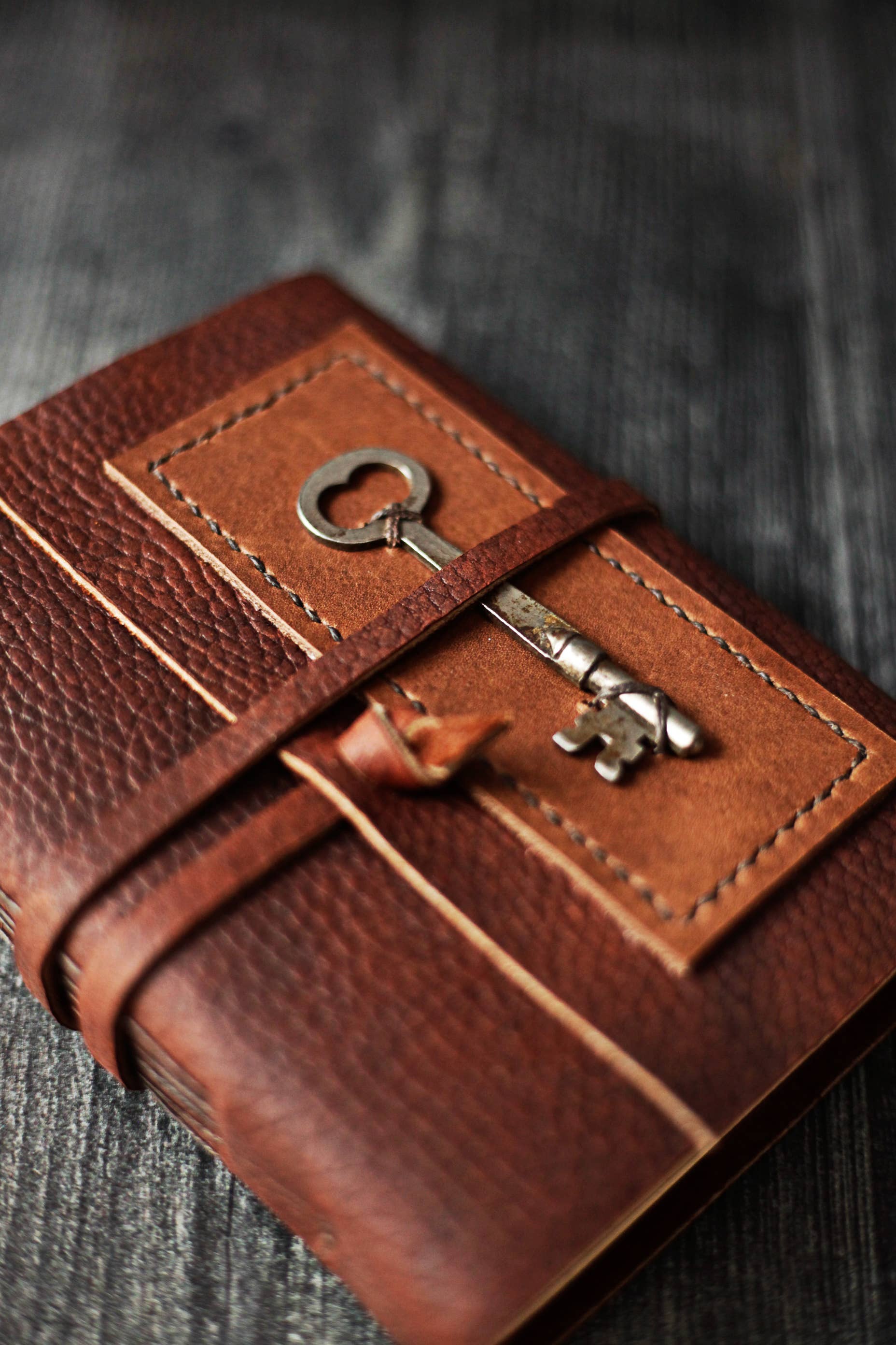 Wayfaring Goods - Wholesale Journal/Diary - Leather Journal with Antique Skeleton Key1
