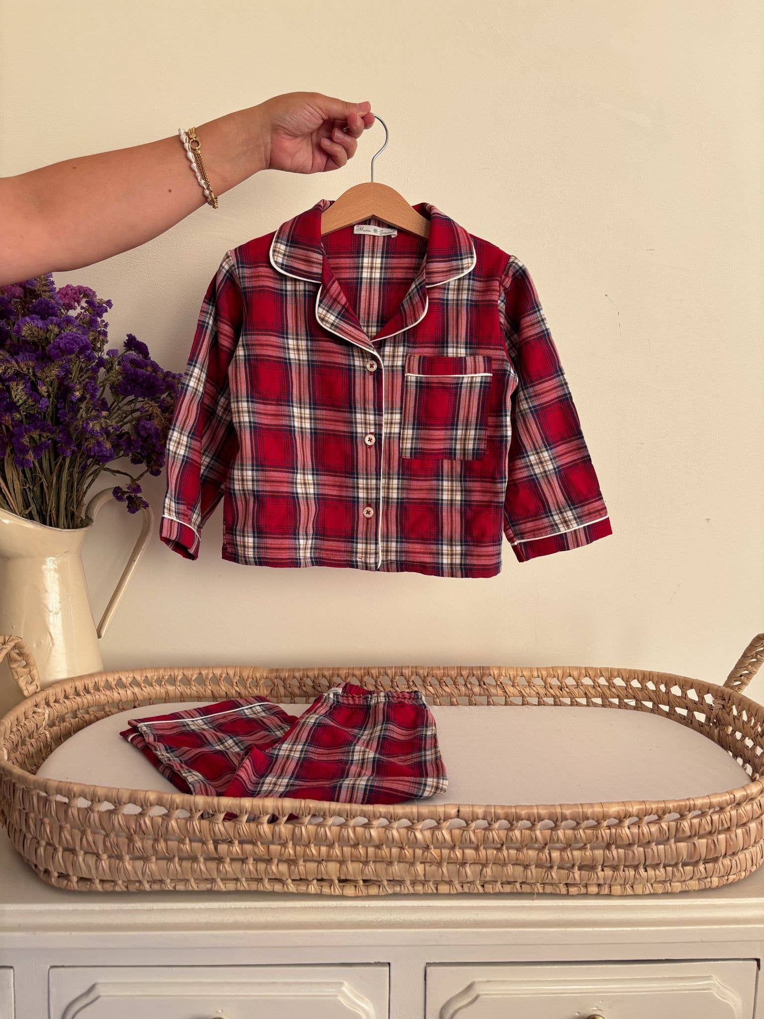 Maria Jasmim Baby & Child - Wholesale Sleepwear Set - Kids - Classic Red Checkered Pajamas