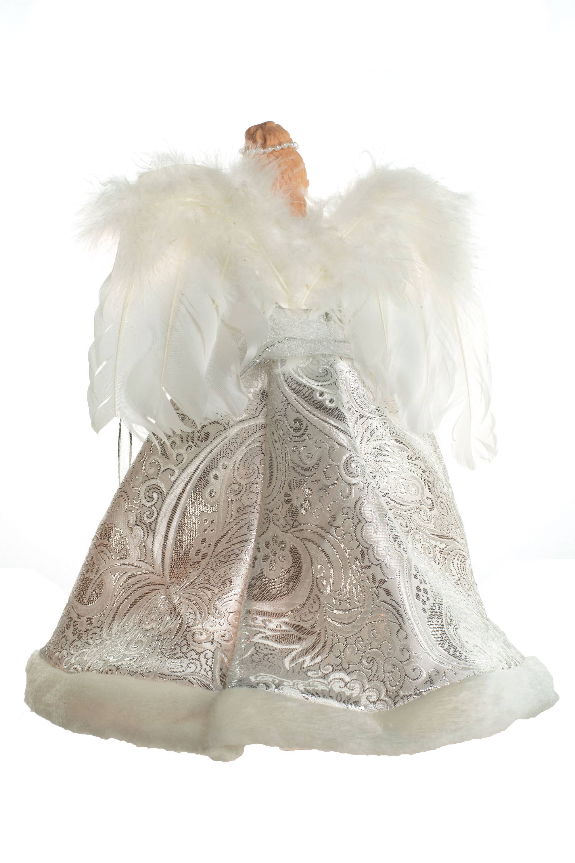 Starlight Collection - Wholesale Tree Topper - Silver/White 10-Light Vintage Angel Tree topper2