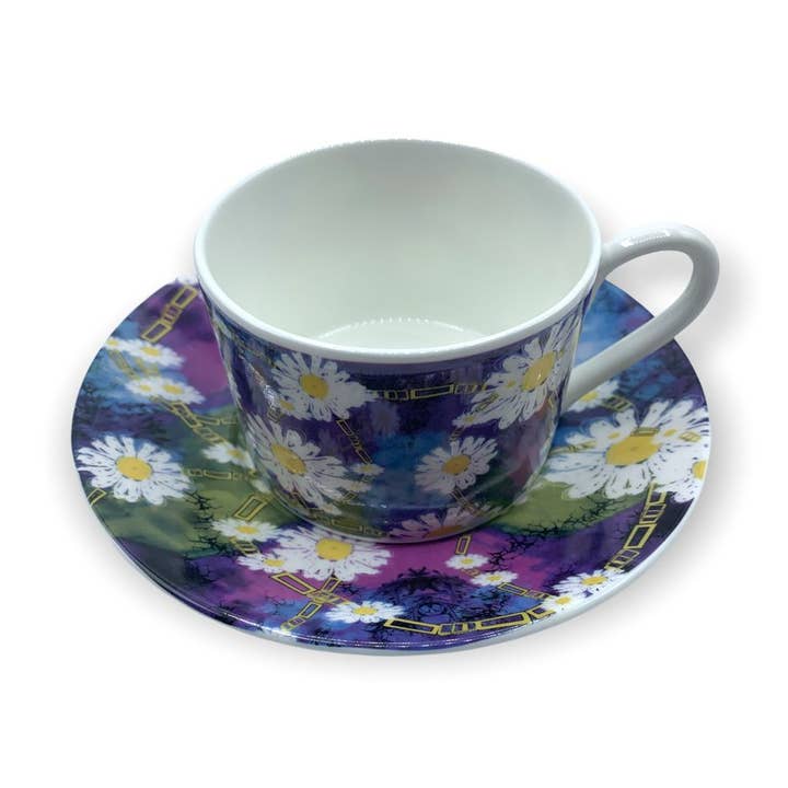 Daisy Chains Cup & Saucer for wholesale by HeartART