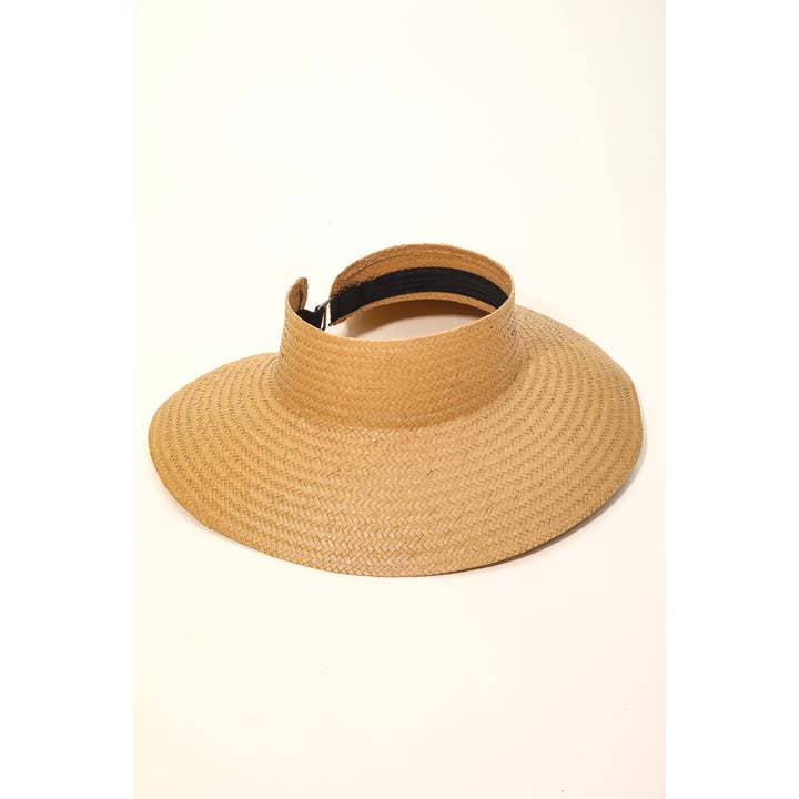 Tight Woven Straw Visor Hat for wholesale by Anarchy Street
