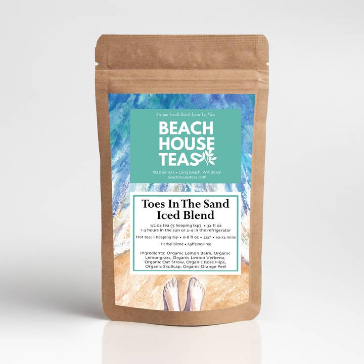 Toes In The Sand Iced Blend Artisan Loose Leaf Tea for wholesale by Beach House Teas