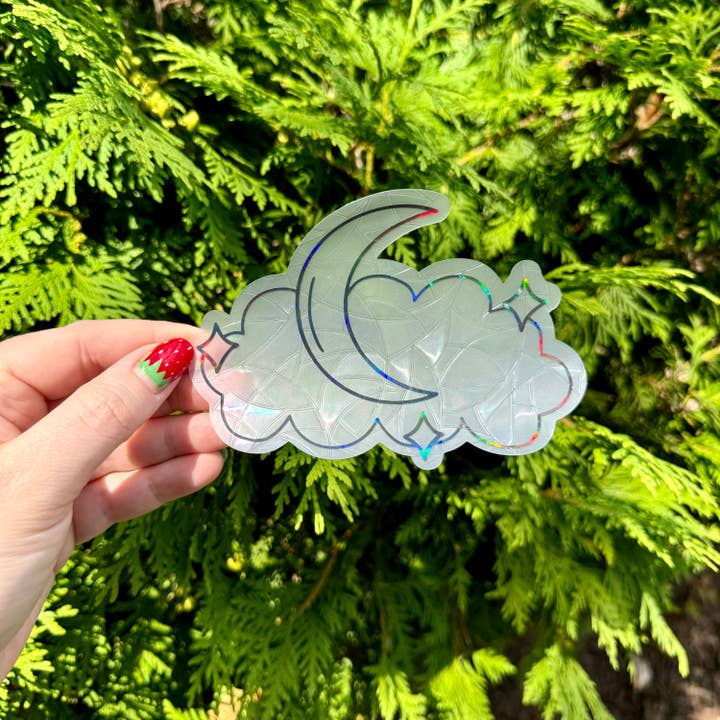 Hawburns Studio - Wholesale Suncatcher - Moon and Stars Holographic Sun Catcher Window Cling2