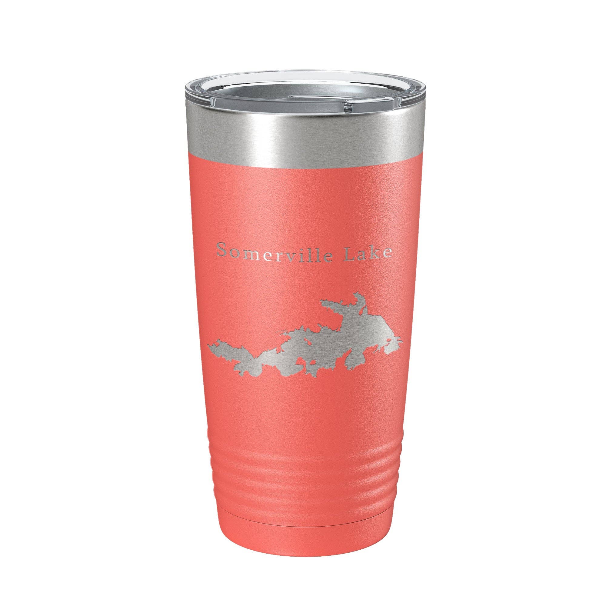 CarveBright - Wholesale Insulated Mug/Tumbler - Somerville Lake Map Tumbler Travel Mug Insulated Laser Engraved Coffee Cup Texas 20 oz5