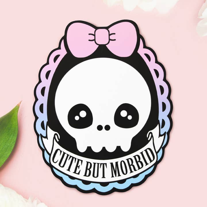 Cute but Morbid Skull Sticker Gothic Lolita Alternative for wholesale by Atomic Lace
