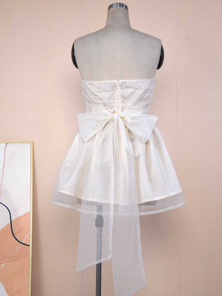 Sanyao Fashion - Wholesale Dress - Women's - SF11 Elegant One-Shoulder Tube Top Tutu Skirt Backless Dress3