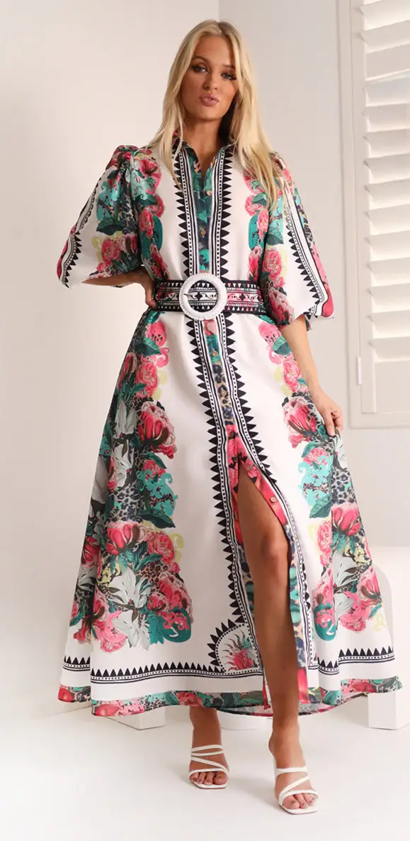 Stellino - Wholesale Dress – Women's - Florentina  Long Dress  | Floral0