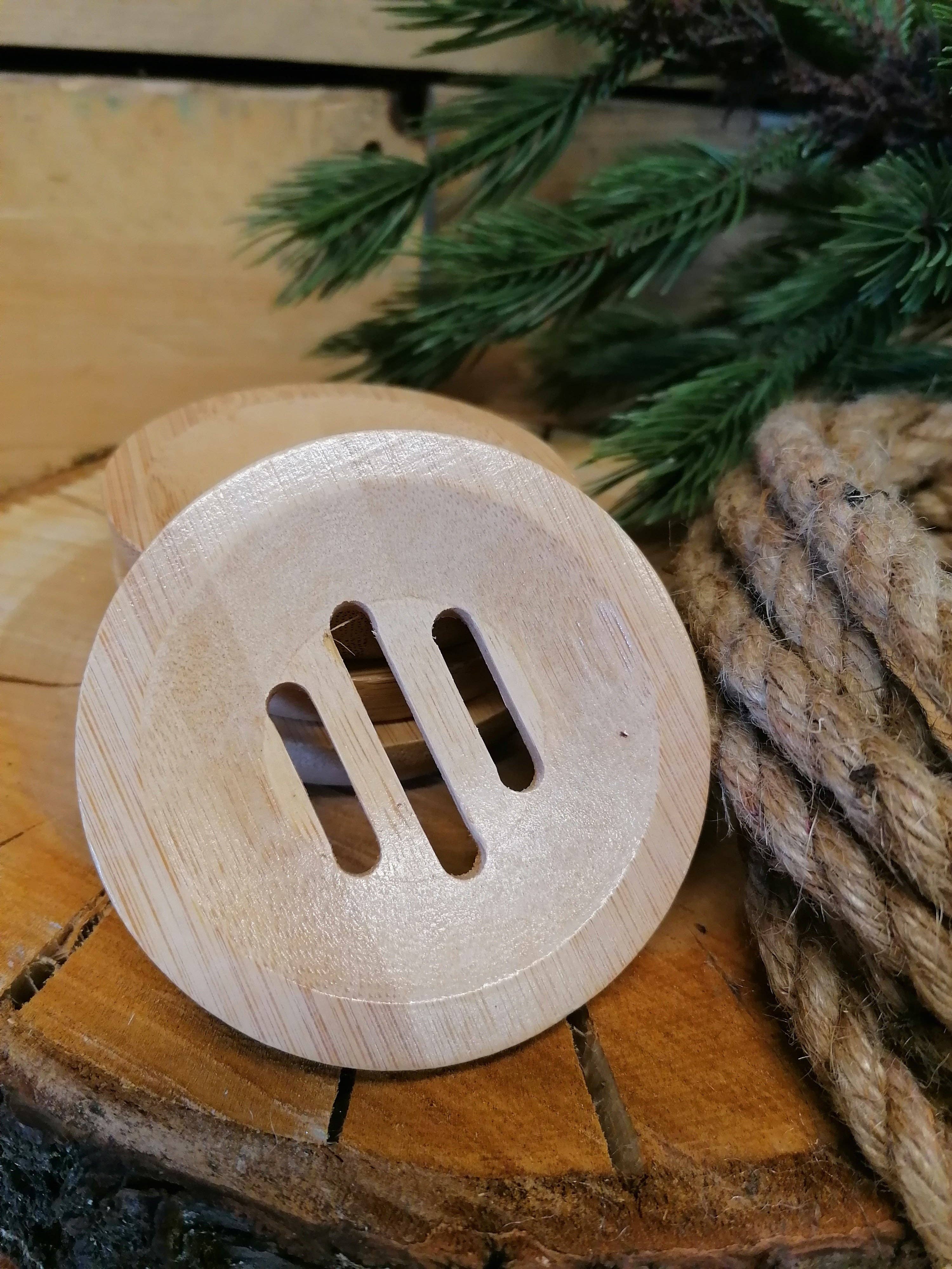 The Soap Shack – wholesale Bath soap dish – Round Wooden Soap Rack1