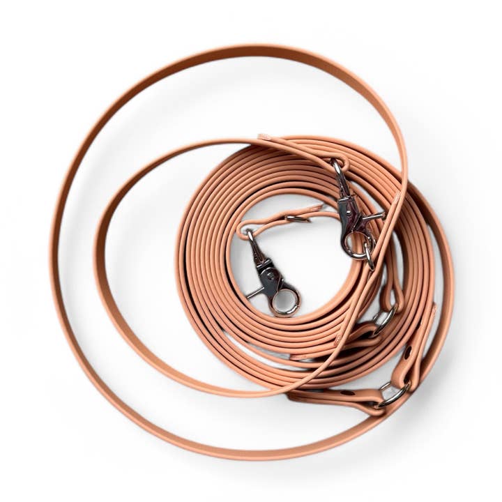 Guinzaglio multiposizione impermeabile PEACHES – 5 m · Biothane® per la vendita all'ingrosso da parte di L&Z Dogwear