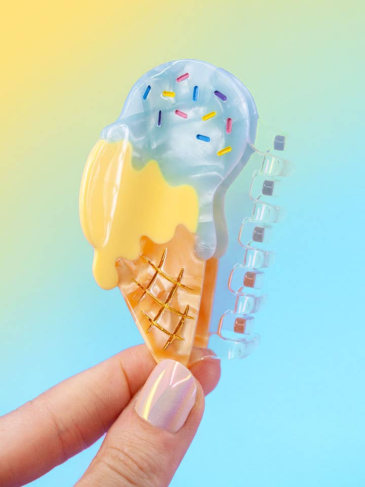 Isdrøm gul turkis hårklo - Bredtænder for engroshandel hos Joanna Behar