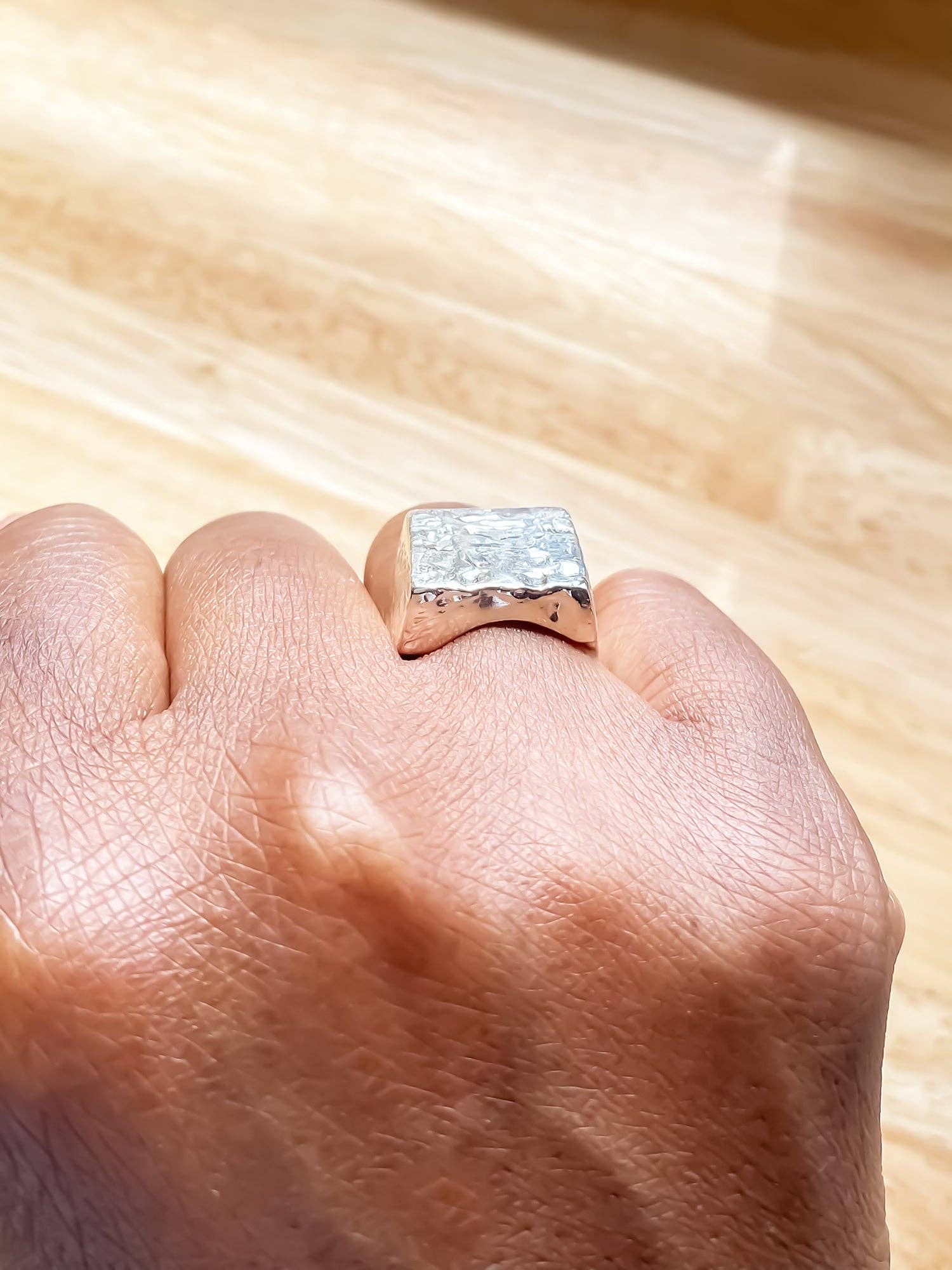 MOCA Jewellery - Wholesale Signet Ring - Textured Signet Ring9