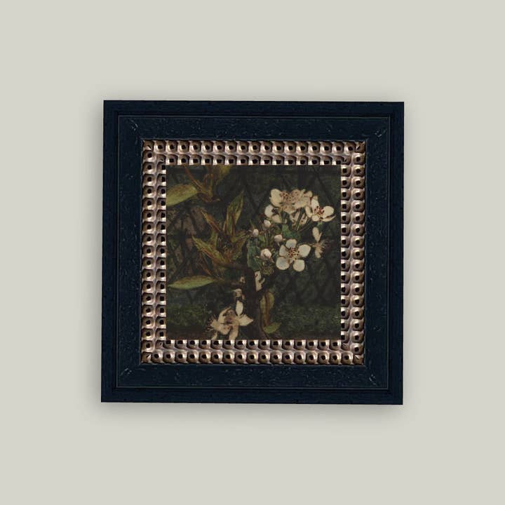 Petal Lane Home - Wholesale Wall Art Set - Dark Apple Blossoms Framed Antique Art