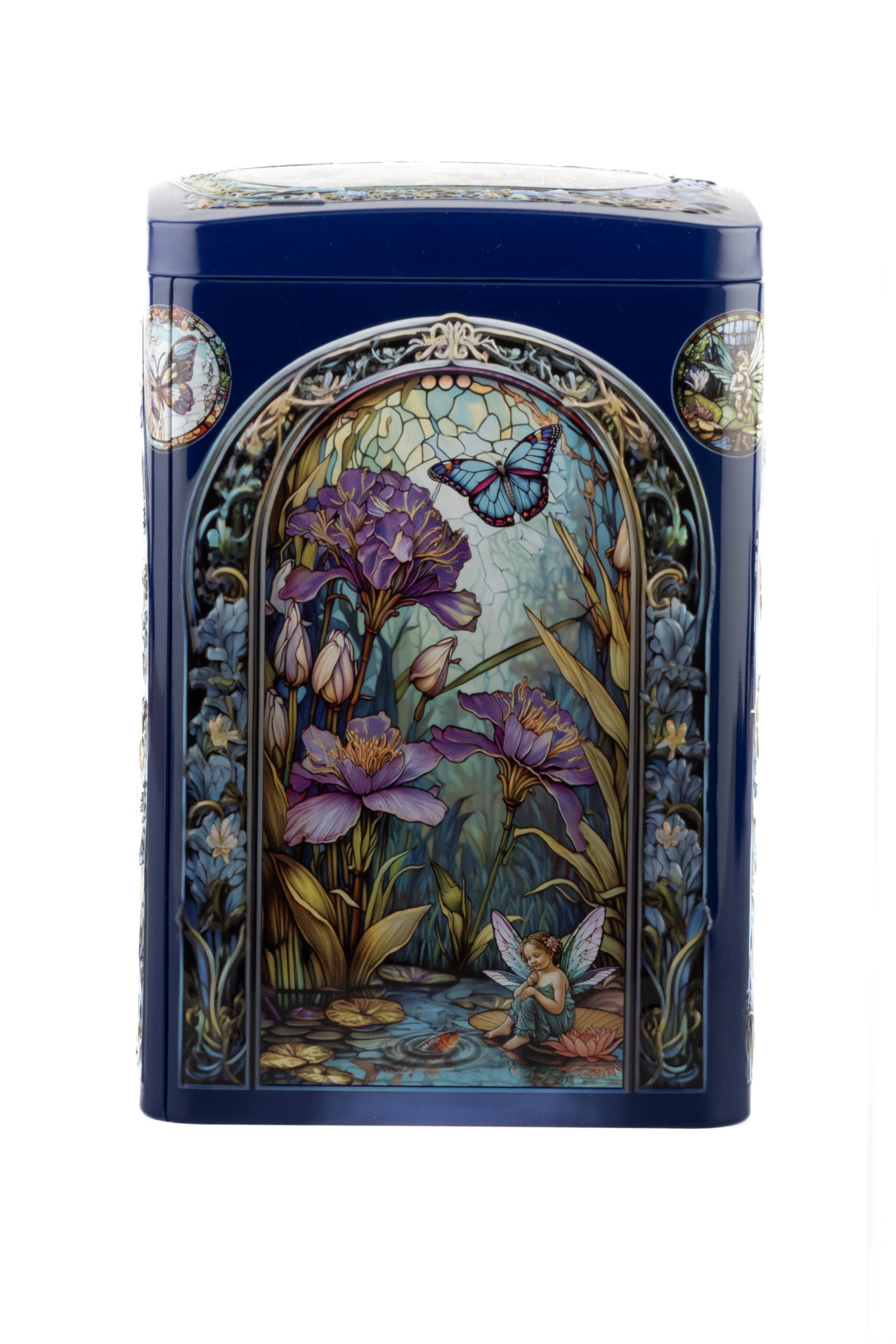 Churchill's Confectionery – wholesale Biscuit – Lily Pond Gift Tin with Mini White Choc & Raspberry Biscuits3