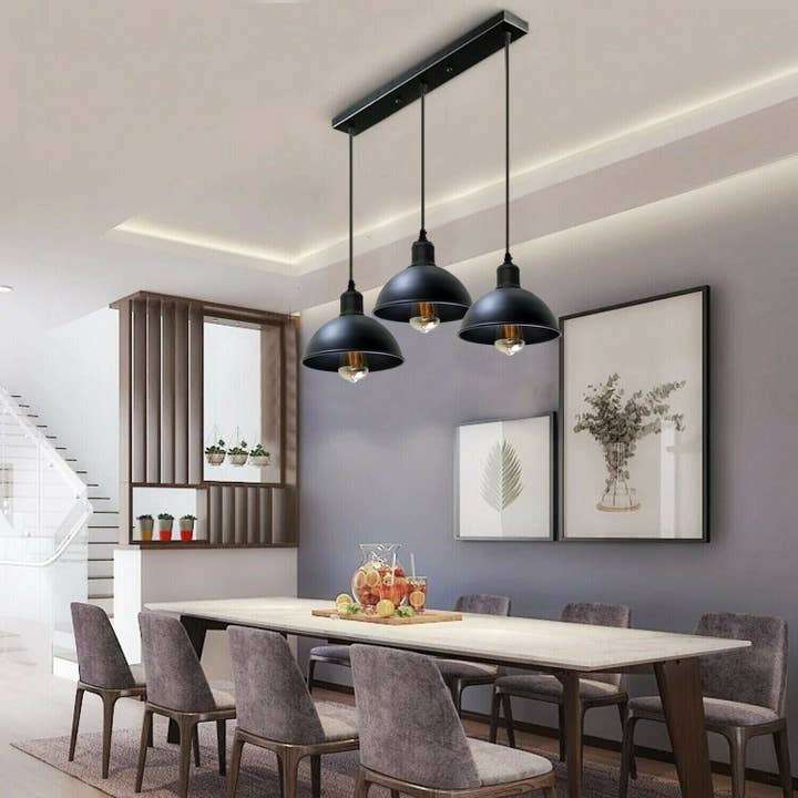 Ledsone – wholesale Chandelier/hanging light – Vintage Industrial 3Head Ceiling Pendant Black Hanging Light6