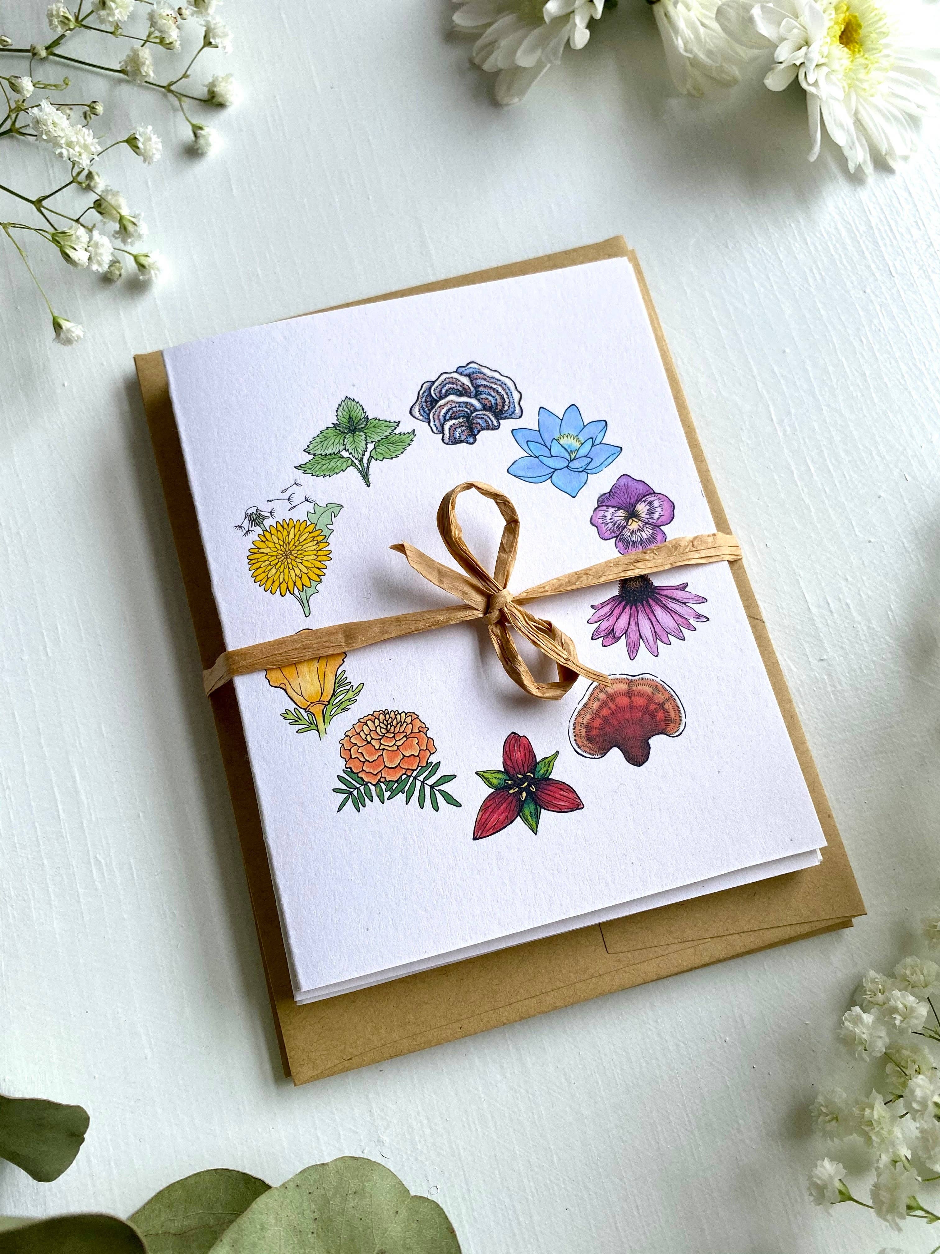 Wanderite – wholesale Everyday greeting card – Rainbow Herbs Blank Card5