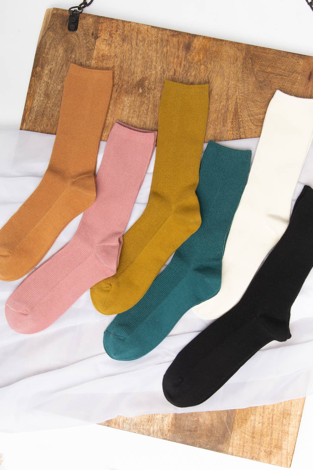 Wholesale SC10013MC-Ribbed mock socks for your store - Faire