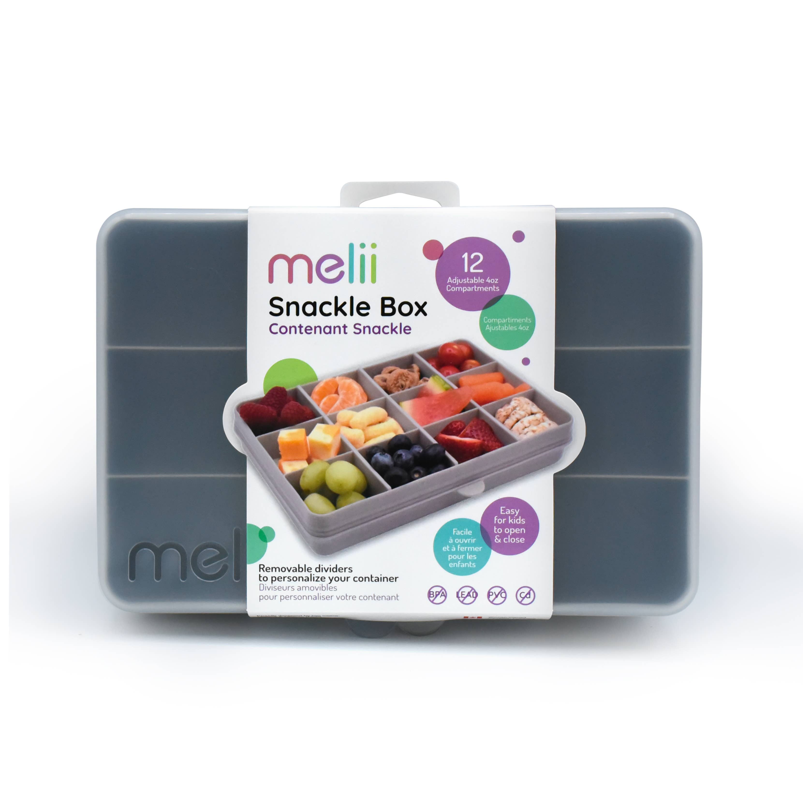 melii - Vente Boîte à goûter - Enfant et bébé - Snackle Box, contenant à collations divisé avec 12 compartiments11