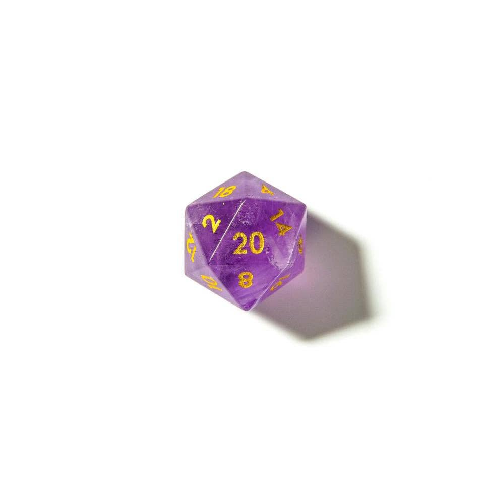 Tabletop Dominion Limited - Wholesale Dice - Amethyst | Natural Gemstone Dice | 7-Polyhedral Set2