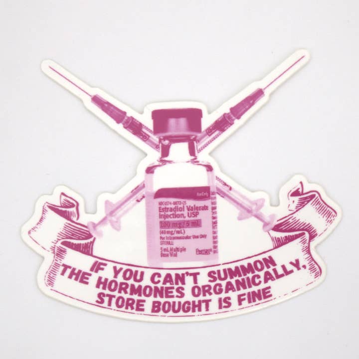 Autocollant Hormones achetées en magasin - Œstrogène pour la vente par The Darks Art