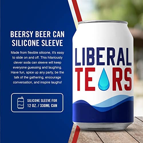 Beersy - Wholesale Drink Huggers & Koozies - Liberal Tears Silicone Can Cooler, Koozie, Can Holder7