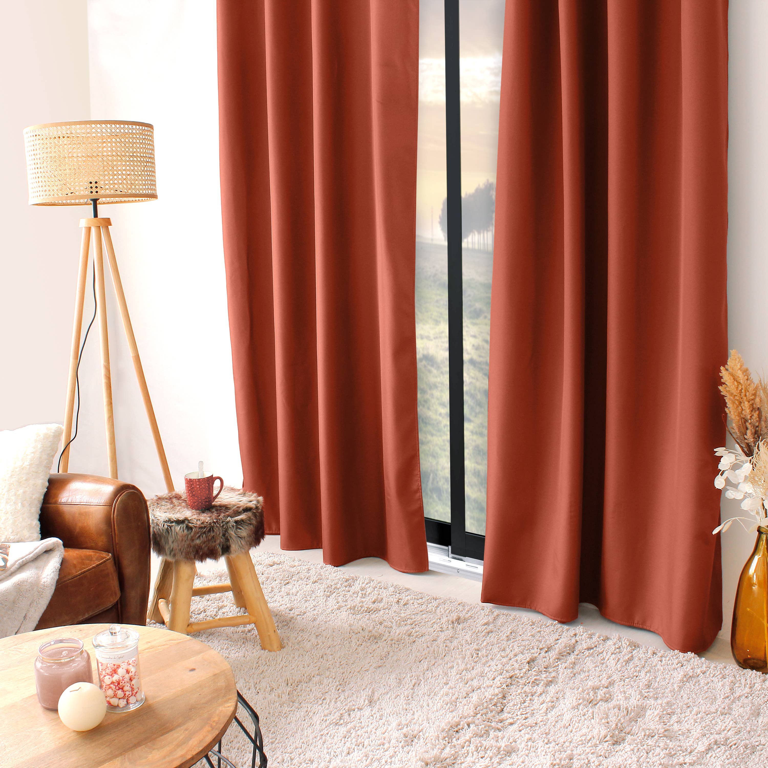 DECOSTARS - CmaDECO - Vendita all'ingrosso Tende - Tenda termica oscurante con occhielli, 135x240 cm, Glacier15