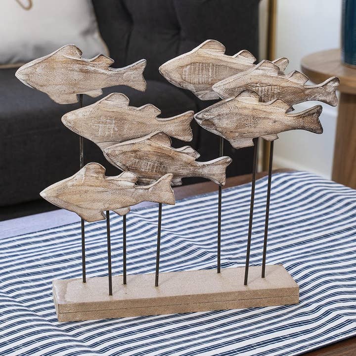 New Signature Homestyles - Wholesale Decorative Figurine - School of Fish Figurine