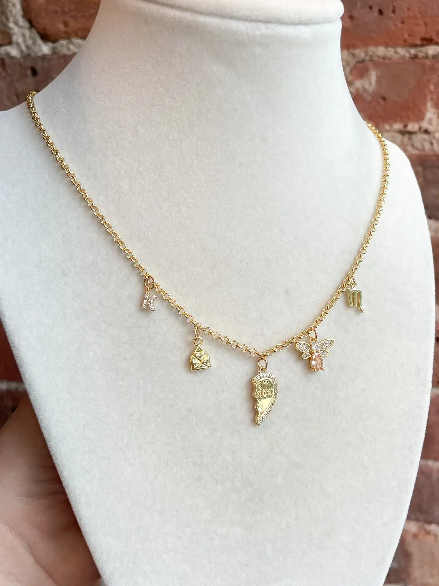 Goldie Charm Bar - Wholesale Pendant/Charm Necklace - ASSORTED NECKLACE BUNDLE: SMALL SET5