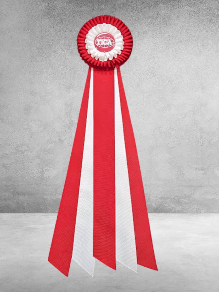 Traditional Five Streamer Rosette for wholesale by FatPet Awards and Rosettes