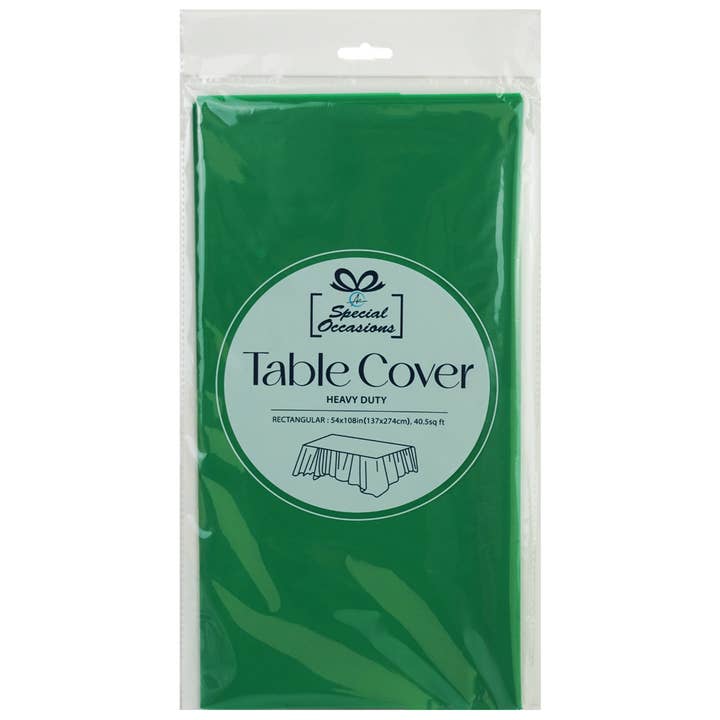 Rectangle Green/Hunter Green Table Cover, 54x108in for wholesale by Angels Craft