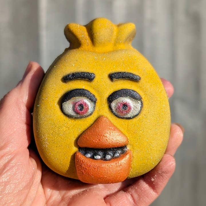 FNAF Chica Bath Bomb for wholesale by Fizz Bomb Cosmetics