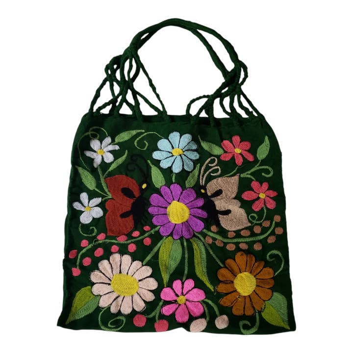 The Little Pueblo - Wholesale Tote Bag - Women's - Embroidered Mexican Woven Tote Bag28