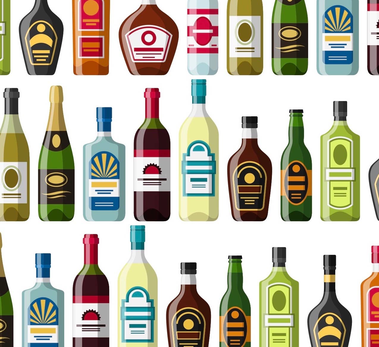 Stesha Party - Wholesale Flat Wrap - Beer Alcohol Liquor Mens Wrapping Paper1