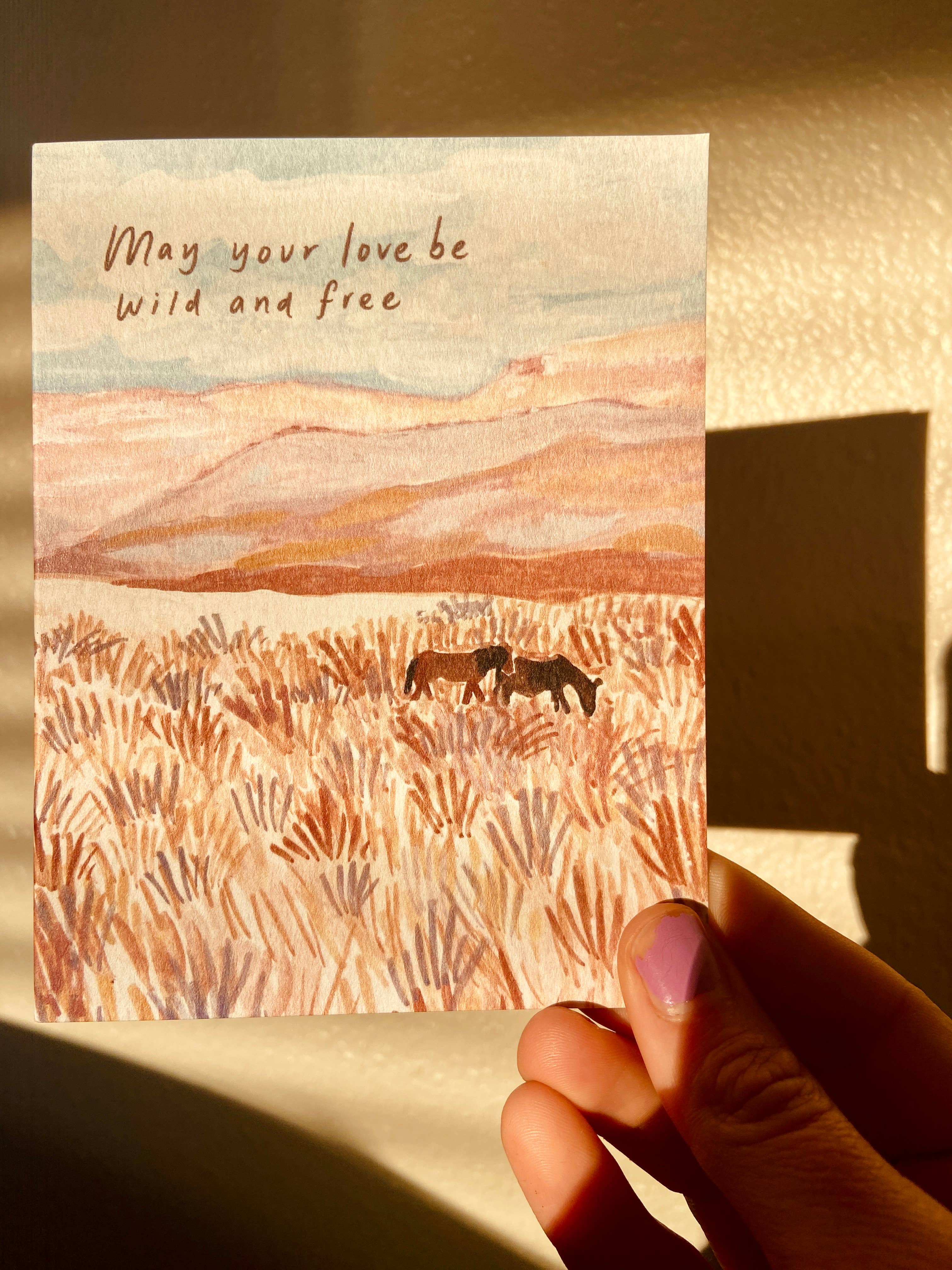 Little Salt Wagon - Wholesale Love Card - May Your Love Be Wild and Free Horse Pasture Greeting Card3