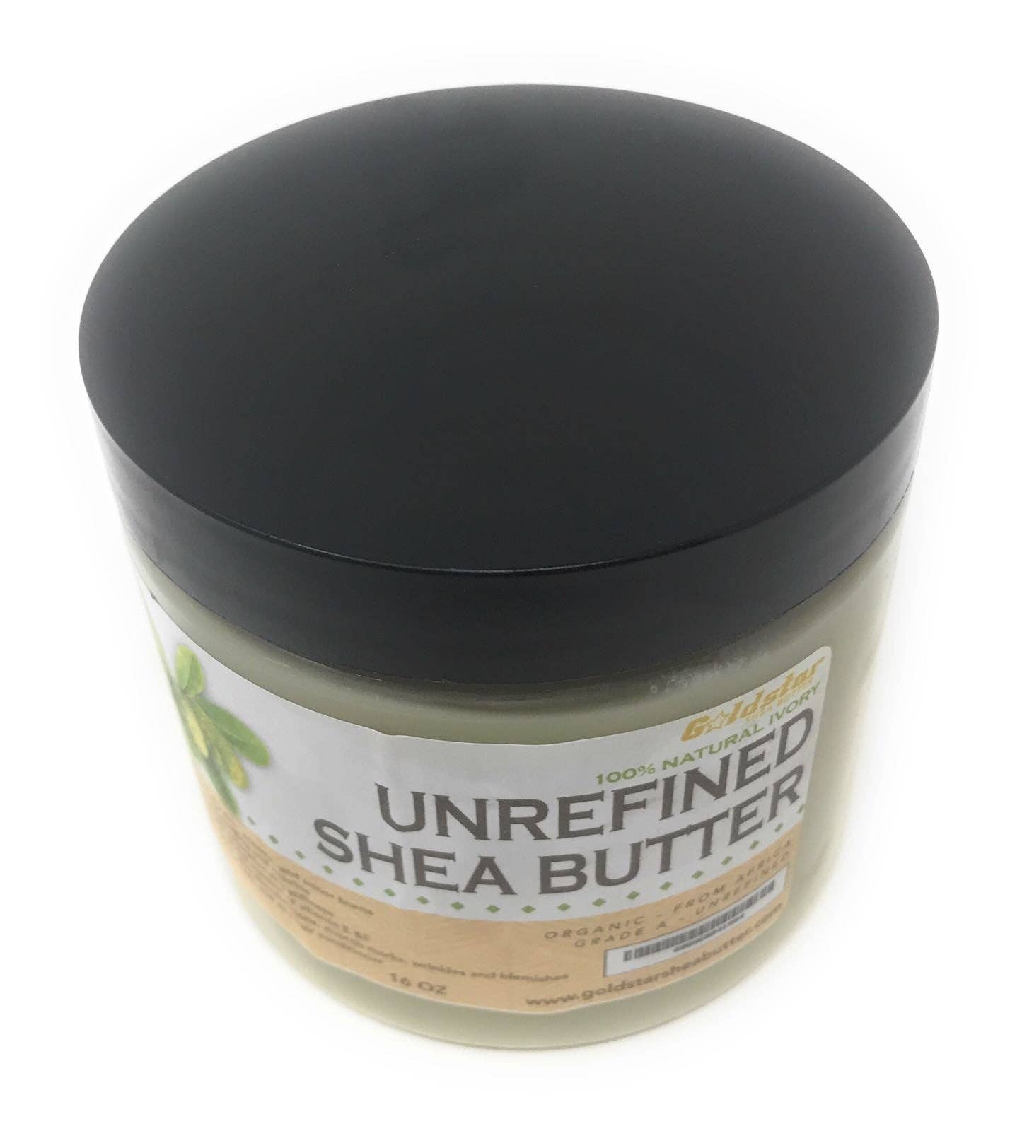 Goldstar Shea Butter - Wholesale Body Balm/Butter - Goldstar 100% Grade A Raw Unrefined Organic Shea Butter (16 OZ/1 Pound) - Ivory or Yellow0