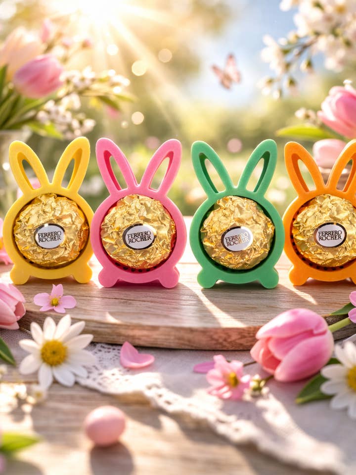 Easter Bunny Ferrero Rocher Holder – 3D Printed Candy Bunny for wholesale by Bub's Trading Post