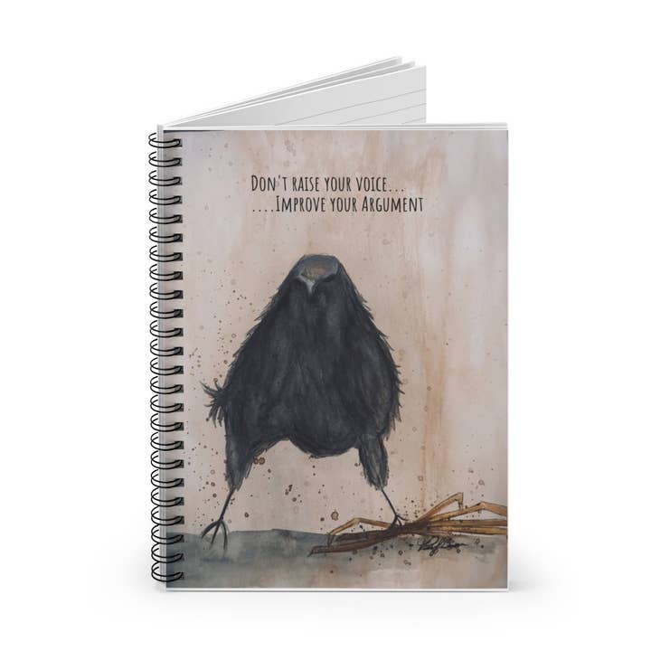 Crow Notebook for wholesale by The Cranberry Cornstalk Co.