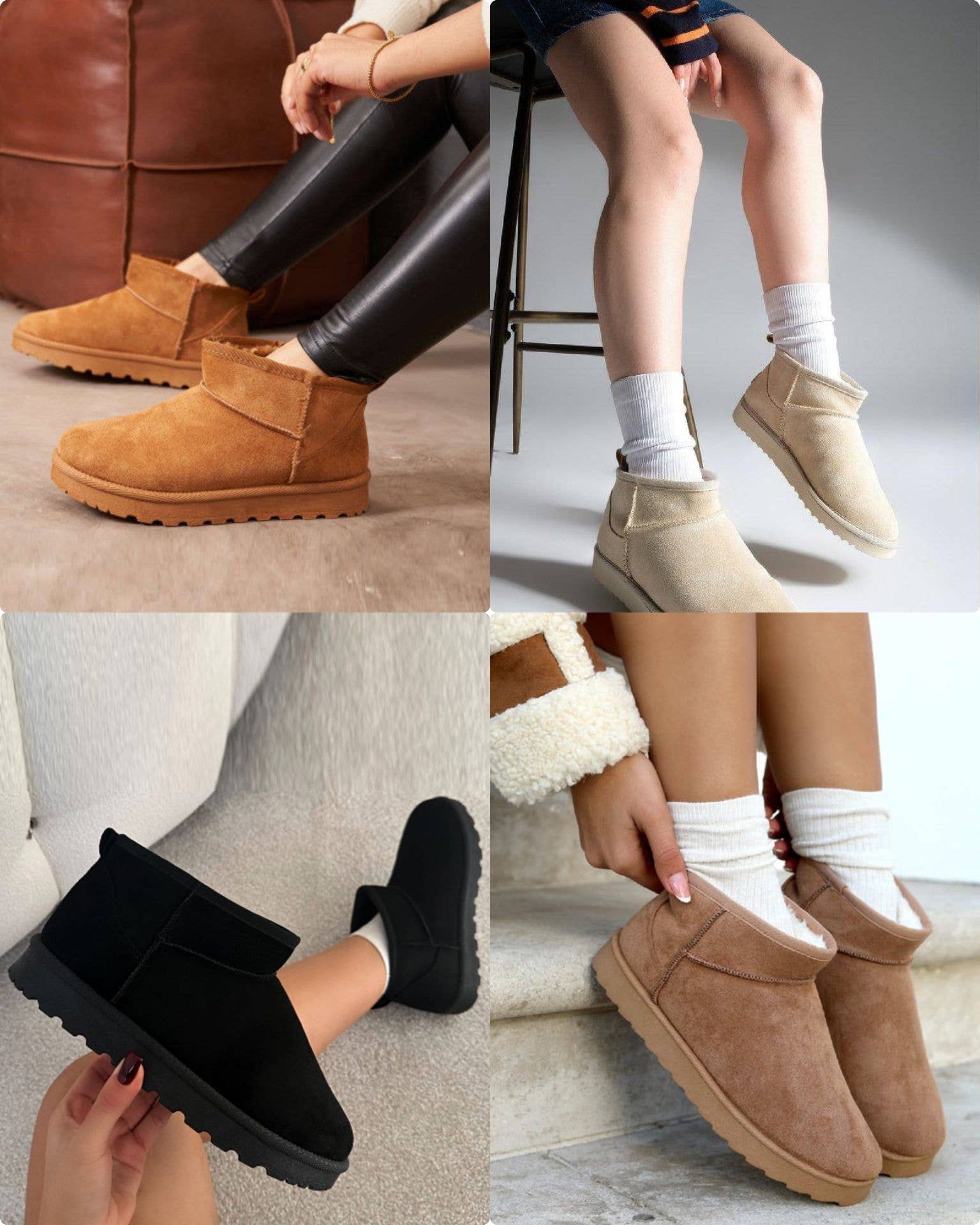 No Doubt Shoes - Venta al por mayor Botines - Mujer - Botines bajos de plataforma ultra mini de ante sintético23