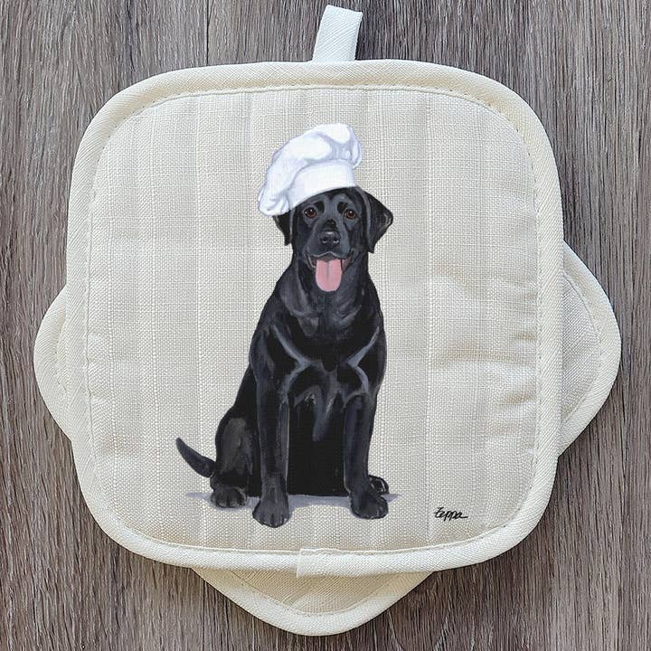 Labrador Black Pot Holder Set for wholesale by Zeppa Studios
